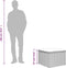 vidaXL - Tuinkruk - met - kussen - 55x55x37 - cm - poly - rattan - grijs
