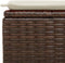vidaXL - Tuinkruk - met - kussen - 55x55x37 - cm - poly - rattan - bruin