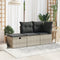 vidaXL - Tuinkruk - met - kussen - 55x55x37 - cm - poly - rattan - lichtgrijs
