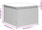 vidaXL - Tuinkruk - met - kussen - 55x55x37 - cm - poly - rattan - bruin