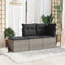 vidaXL - Tuinkruk - met - kussen - 55x55x37 - cm - poly - rattan - grijs