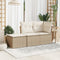 vidaXL - Tuinkruk - met - kussen - 55x55x37 - cm - poly - rattan - beige