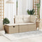 vidaXL - Tuinkruk - met - kussen - 55x55x37 - cm - poly - rattan - beige