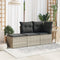 vidaXL - Tuinkruk - met - kussen - 55x55x37 - cm - poly - rattan - lichtgrijs