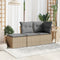 vidaXL - Tuinkruk - met - kussen - 55x55x37 - cm - poly - rattan - beige