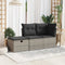 vidaXL - Tuinkruk - met - kussen - 55x55x37 - cm - poly - rattan - grijs