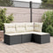 vidaXL - Tuinkruk - met - kussen - 55x55x37 - cm - poly - rattan - zwart
