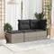 vidaXL - Tuinkruk - met - kussen - 55x55x37 - cm - poly - rattan - grijs
