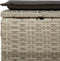 vidaXL - Tuinkruk - met - kussen - 55x55x37 - cm - poly - rattan - lichtgrijs