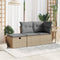 vidaXL - Tuinkruk - met - kussen - 55x55x37 - cm - poly - rattan - beige