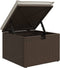 vidaXL - Tuinkruk - met - kussen - 55x55x37 - cm - poly - rattan - bruin
