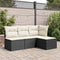 vidaXL - Tuinkruk - met - kussen - 55x55x37 - cm - poly - rattan - zwart