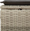 vidaXL - Tuinkruk - met - kussen - 55x55x37 - cm - poly - rattan - lichtgrijs