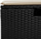 vidaXL - Tuinkruk - met - kussen - 55x55x37 - cm - poly - rattan - zwart