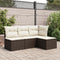 vidaXL - Tuinkruk - met - kussen - 55x55x37 - cm - poly - rattan - bruin