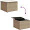 vidaXL - Tuinkruk - met - kussen - 55x55x37 - cm - poly - rattan - beige