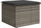 vidaXL - Tuinkruk - met - kussen - 55x55x37 - cm - poly - rattan - grijs