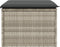 vidaXL - Tuinkruk - met - kussen - 55x55x37 - cm - poly - rattan - lichtgrijs