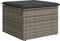 vidaXL - Tuinkruk - met - kussen - 55x55x37 - cm - poly - rattan - grijs