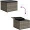 vidaXL - Tuinkruk - met - kussen - 55x55x37 - cm - poly - rattan - grijs