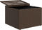 vidaXL - Tuinkruk - met - kussen - 55x55x37 - cm - poly - rattan - bruin