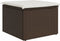 vidaXL - Tuinkruk - met - kussen - 55x55x37 - cm - poly - rattan - bruin