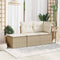 vidaXL - Tuinkruk - met - kussen - 55x55x37 - cm - poly - rattan - beige