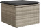 vidaXL - Tuinkruk - met - kussen - 55x55x37 - cm - poly - rattan - lichtgrijs