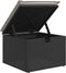 vidaXL - Tuinkruk - met - kussen - 55x55x37 - cm - poly - rattan - zwart