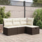 vidaXL - Tuinkruk - met - kussen - 55x55x37 - cm - poly - rattan - bruin