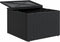 vidaXL - Tuinkruk - met - kussen - 55x55x37 - cm - poly - rattan - zwart