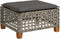 vidaXL - Tuinkruk - met - kussen - 63,5x56x32 - cm - poly - rattan - grijs