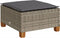 vidaXL - Tuinkruk - met - kussen - 63,5x56x32 - cm - poly - rattan - grijs