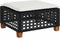 vidaXL - Tuinkruk - met - kussen - 63,5x56x32 - cm - poly - rattan - zwart