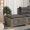 vidaXL - Tuinkruk - met - kussen - 63,5x56x32 - cm - poly - rattan - grijs