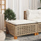 vidaXL - Tuinkruk - met - kussen - 63,5x56x32 - cm - poly - rattan - beige