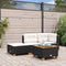 vidaXL - Tuinkruk - met - kussen - 63,5x56x32 - cm - poly - rattan - zwart