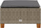 vidaXL - Tuinkruk - met - kussen - 63,5x56x32 - cm - poly - rattan - grijs