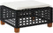 vidaXL - Tuinkruk - met - kussen - 63,5x56x32 - cm - poly - rattan - zwart