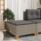 vidaXL - Tuinkruk - met - kussen - 63,5x56x32 - cm - poly - rattan - grijs