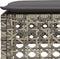 vidaXL - Tuinkruk - met - kussen - 63,5x56x32 - cm - poly - rattan - grijs