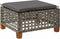 vidaXL - Tuinkruk - met - kussen - 63,5x56x32 - cm - poly - rattan - grijs