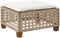 vidaXL - Tuinkruk - met - kussen - 63,5x56x32 - cm - poly - rattan - beige