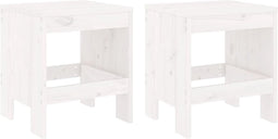 vidaXL - tuinkrukken - 2 - st - 40x36x45 - cm - massief - grenenhout - wit