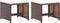 vidaXL - Tuinkrukken - 2 - st - met - kussens - poly - rattan - bruin