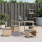 vidaXL - Tuinkrukken - 4 - st - kussens - 40x40x35 - cm - poly - rattan - gemengd - beige