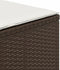 vidaXL - Tuinkrukken - 4 - st - met - kussens - 40x40x35 - cm - poly - rattan - bruin