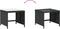 vidaXL - Tuinkrukken - 4 - st - met - kussens - 40x40x35 - cm - poly - rattan - zwart