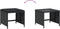 vidaXL - Tuinkrukken - 4 - st - met - kussens - 40x40x35 - cm - poly - rattan - zwart