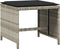 vidaXL - Tuinkrukken - 4 - st - met - kussens - 40x40x35 - cm - poly - rattan - lichtgrijs